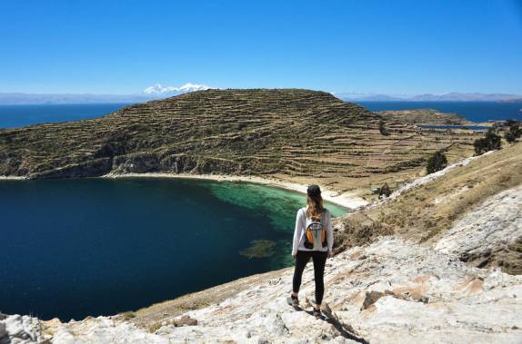 O incrível cenário da Isla del Sol, no lago Titicaca, na Bolívia